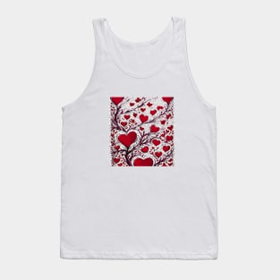 Abstraction red heart Tank Top